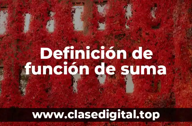 Definición de función de suma