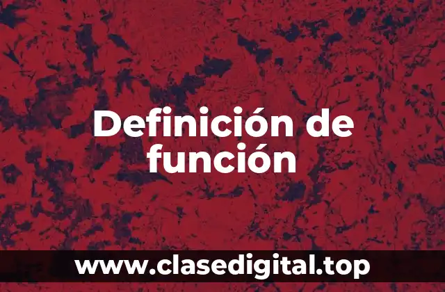 Definición de función