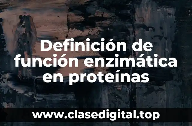 Definición de función enzimática en proteínas