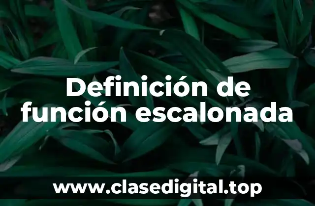 Definición de función escalonada