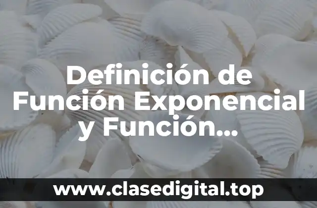 Definición de Función Exponencial y Función Logarítmica Ejemplos