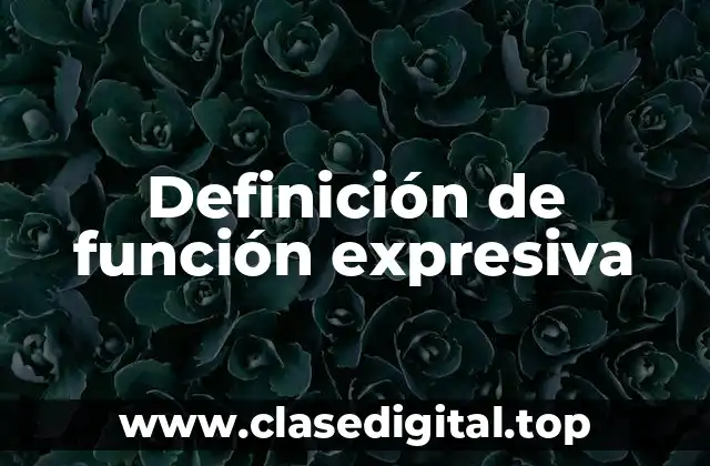 Definición técnica de función expresiva