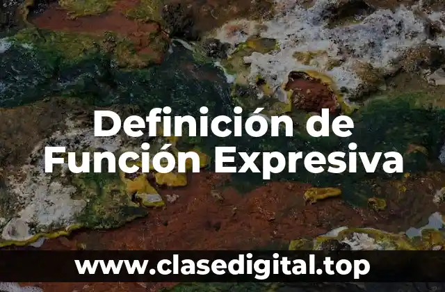 Definición de Función Expresiva