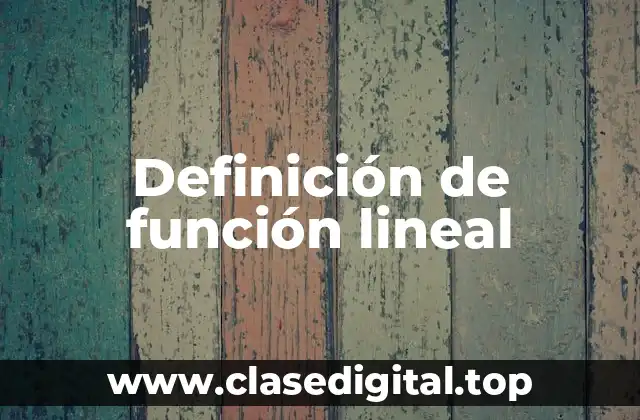 Ejemplos de función lineal