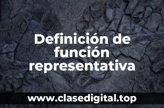 Definición de función representativa
