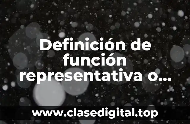 Definición de función representativa o referencial del lenguaje