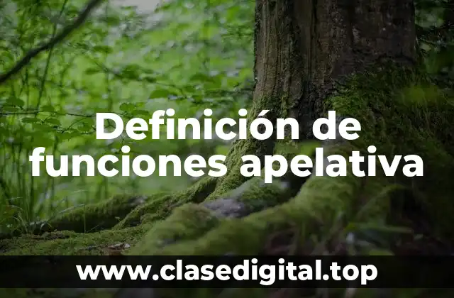 Definición de funciones apelativa