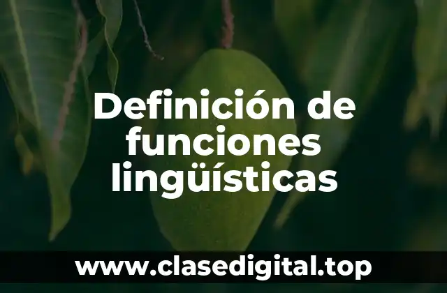 Ejemplos de funciones lingüísticas