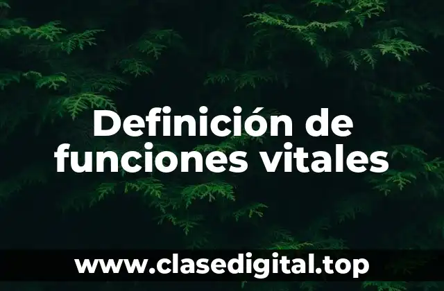 Definición de funciones vitales