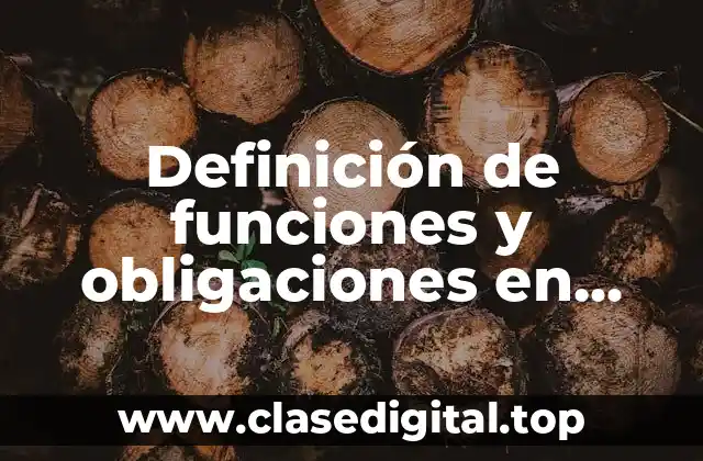 Definición de funciones y obligaciones en administración