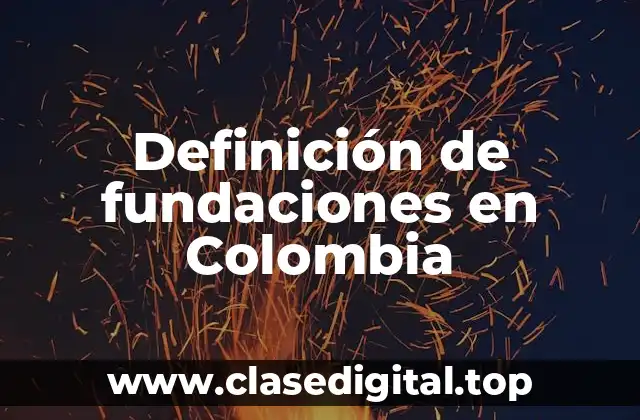 Ejemplos de fundaciones en Colombia
