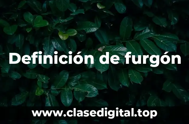 Definición de furgón