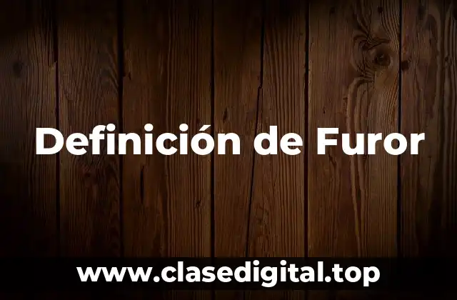 Definición de Furor