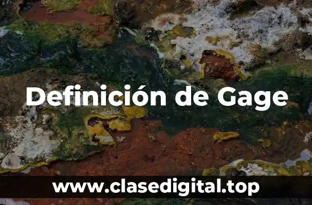 Definición de Gage