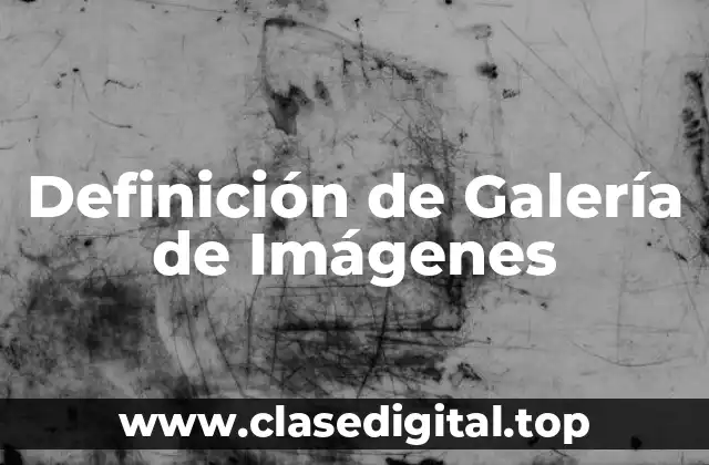 Definición de Galería de Imágenes