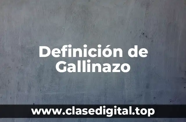 Definición de Gallinazo