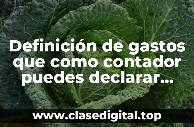 Ejemplos de gastos deducibles