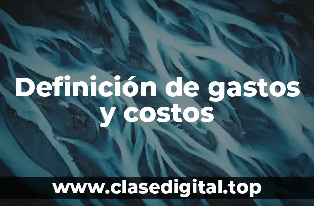Definición de gastos y costos