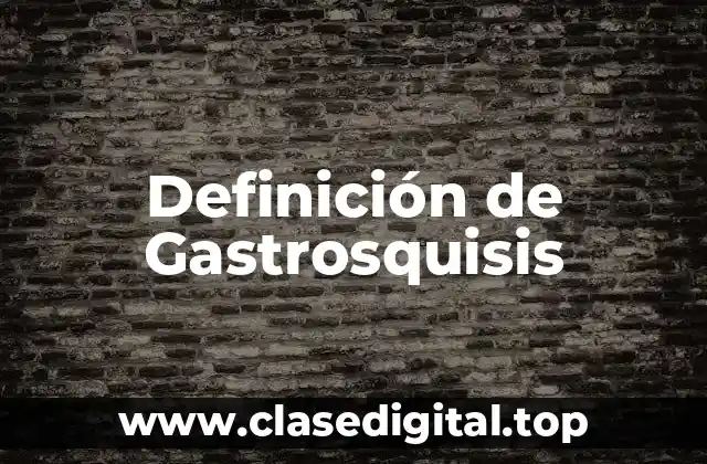 Definición de Gastrosquisis