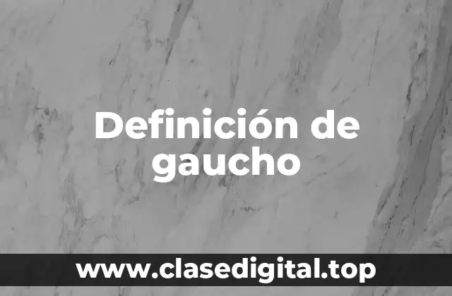 Ejemplos de gaucho