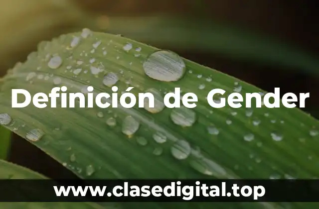 Definición de Gender
