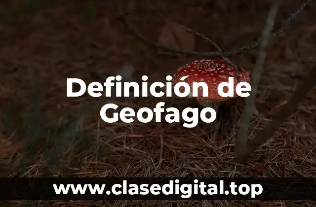 Definición técnica de geofago