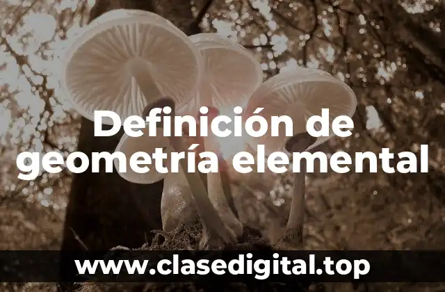 Definición de geometría elemental