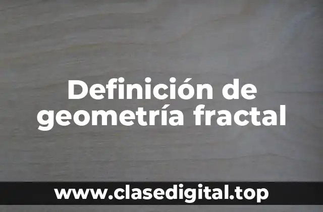 Definición de geometría fractal
