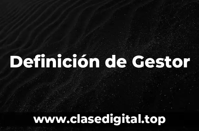 Definición de Gestor