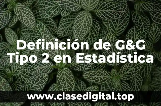 Definición de G&G Tipo 2 en Estadística