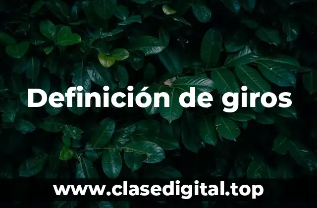 Definición de giros