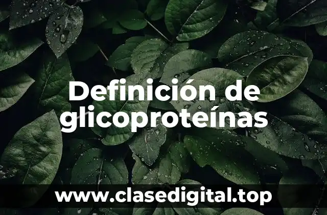 Definición de glicoproteínas