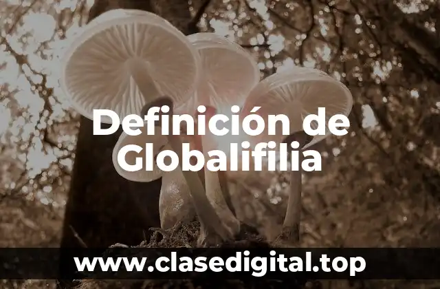 Definición de Globalifilia