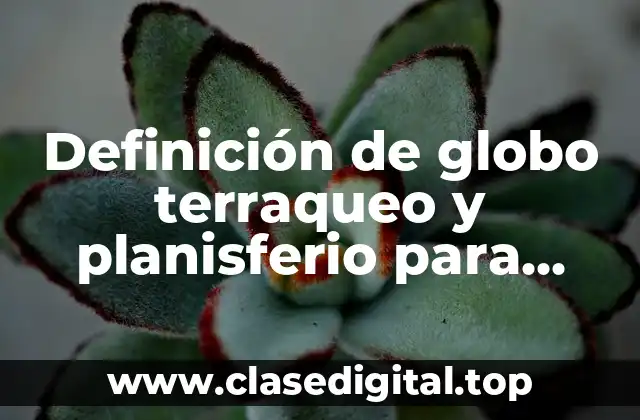 Definición de globo terraqueo y planisferio para niños