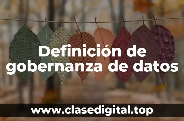 Definición de gobernanza de datos