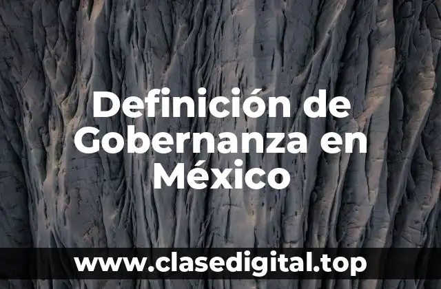 Definición de Gobernanza en México