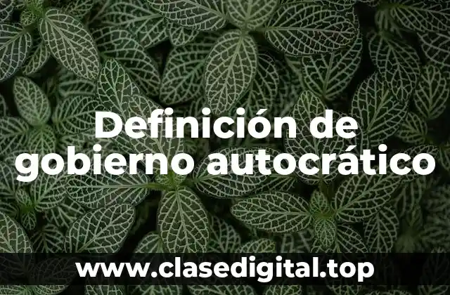 Definición de gobierno autocrático