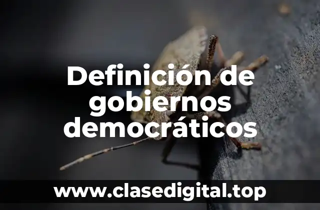 Definición de gobiernos democráticos