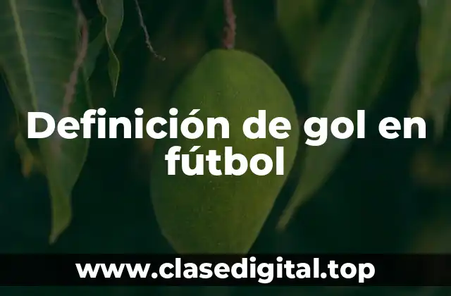 Definición de gol en fútbol