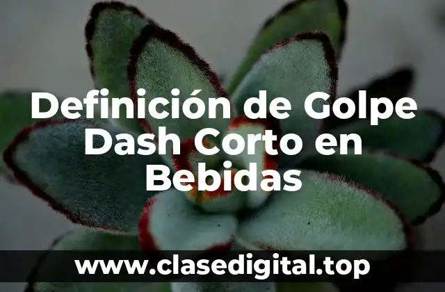 Definición de Golpe Dash Corto en Bebidas
