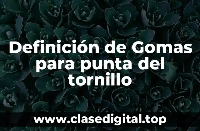 Definición de Gomas para punta del tornillo