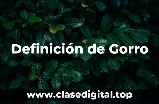 Definición de Gorro
