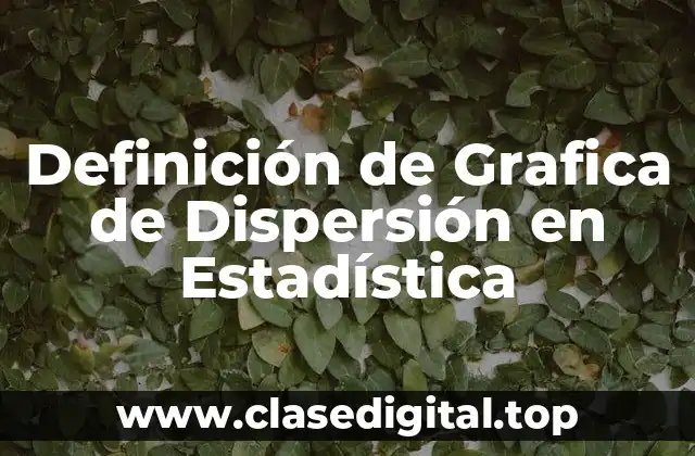 Definición de Grafica de Dispersión en Estadística
