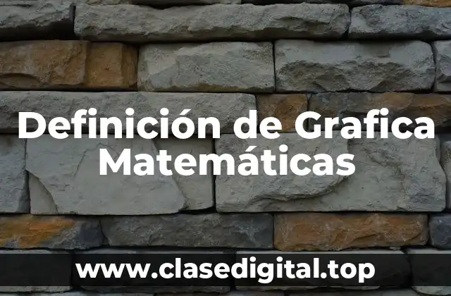 Definición de Grafica Matemáticas
