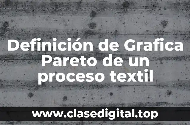 Definición de Grafica Pareto de un proceso textil