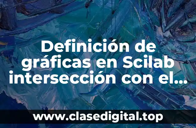 Definición de gráficas en Scilab intersección con el eje X