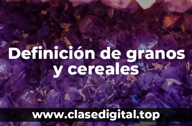 Definición de granos y cereales