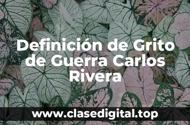 Definición de Grito de Guerra Carlos Rivera