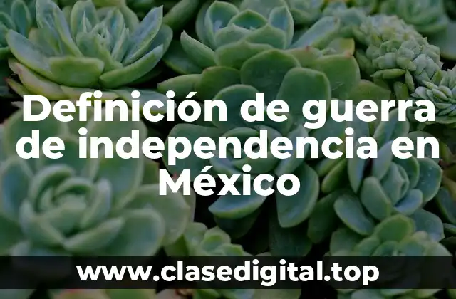 Definición de guerra de independencia en México
