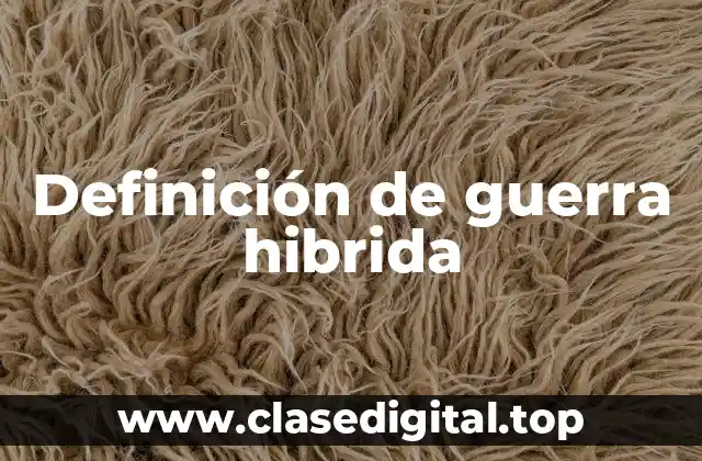 Definición de guerra hibrida